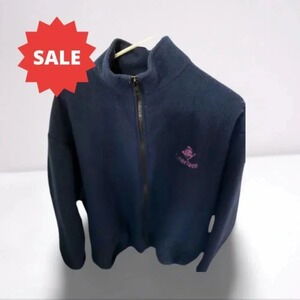 Dark/Navy Blue Auburn Sportswear Turtleneck Men’s Sweater Jacket Size Large